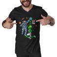 Astronaut And Alien Basketball Men V-Neck Tshirt