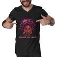 Black Women Queen Stronger Than Breast Cancer Pink Ribbon Men V-Neck Tshirt