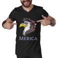 Eagle With A Mullet Merica 4Th Of July Usa American Flag Gift Men V-Neck Tshirt