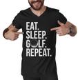 Eat Sleep Golf Repeat Tshirt Men V-Neck Tshirt