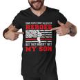 Firefighter Proud Fireman Dad Of A Firefighter Father Fire Dad Men V-Neck Tshirt