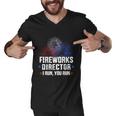 Funny 4Th Of July Fireworks Director I Run You Run V2 Men V-Neck Tshirt