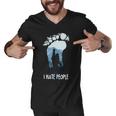 Funny Bigfoot I Hate People Tshirt Men V-Neck Tshirt