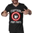 Funny Captain Poop Pants Tshirt Men V-Neck Tshirt