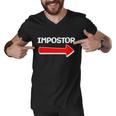 Funny Impostor Arrow -Among Us Men V-Neck Tshirt