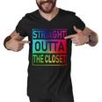 Gay Pride Straight Outta The Closet Tshirt Men V-Neck Tshirt