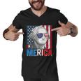 George Washington 4Th Of July Merica Men Women American Flag Men V-Neck Tshirt