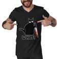 Halloween Cat What Bloody Knife Men V-Neck Tshirt