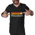 Houston Texas Vintage Star Logo Men V-Neck Tshirt