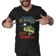 I Love It When He Nibbles On My Bobbers Funny Bass Fishing Men V-Neck Tshirt