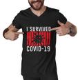 I Survived Covid19 Distressed Men V-Neck Tshirt
