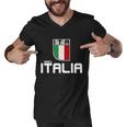 Italy Italia 2021 Football Soccer Logo Tshirt Men V-Neck Tshirt