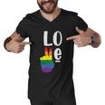 Love Peace Lgbt Gay Pride Lesbian Bisexual Ally Quote Men V-Neck Tshirt