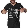 Martin Luther King Jr Distressed Mlk Flag Men V-Neck Tshirt