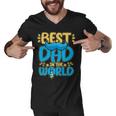 Mens Best Dad In The World For A Dad  Men V-Neck Tshirt