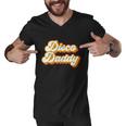 Mens Disco Daddy Retro Matching 60S 70S Party Costume Dad Men V-Neck Tshirt