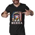 Merica Eagle Mullet 4Th Of July American Flag Stars Stripes Men V-Neck Tshirt