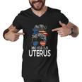 Mind Your Own Uterus Messy Bun Pro Choice Feminism Gift Men V-Neck Tshirt
