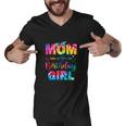 Mom Of The Birthday Girl Funny Mama Tie Dye Men V-Neck Tshirt