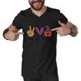 Peace Love Halloween Funny Halloween Quote Men V-Neck Tshirt