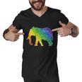 Rainbow Elephant V2 Men V-Neck Tshirt