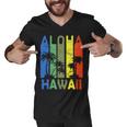 Retro Aloha Hawaii Logo Tshirt Men V-Neck Tshirt