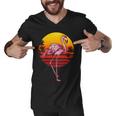 Retro Vintage Flamingo V2 Men V-Neck Tshirt