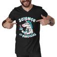 Science Is Magical Lab Unicorn Funny Men V-Neck Tshirt