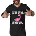 Sister Of The Birthday Girl Dinosaur Matching Family Party Men V-Neck Tshirt