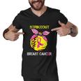 Strike Out Breast Cancer Awareness Softball Fighters Men V-Neck Tshirt