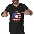 Sunflower American Flag 4Th Of July Independence Day Patriotic Men V-Neck Tshirt