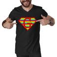 Super Gay Logo Men V-Neck Tshirt