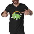 Triceratops Dinosaur Men V-Neck Tshirt