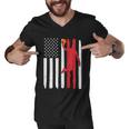 Vintage American Flag American Basketball League Basketball Player Men V-Neck Tshirt