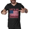 Vintage Lets Go Brandon American Flag Tshirt Men V-Neck Tshirt