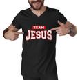 Vintage Team Jesus Funny Christian Tshirt Men V-Neck Tshirt