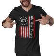 We The People 1776 Distressed Usa American Flag Men V-Neck Tshirt