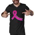 Wear Pink For My Mom Breast Cancer Awareness V2 Men V-Neck Tshirt