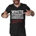 White Straight Conservative Christian V2 Men V-Neck Tshirt
