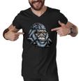 Wildlife - Big Face Gorilla Portrait Men V-Neck Tshirt