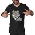 Wolf Face - The Strength Of The Wolf Is In The Pack Men V-Neck Tshirt