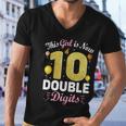 10Th Birthday Party This Girl Is Now 10 Double Digits Cute Gift Men V-Neck Tshirt