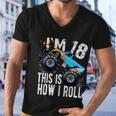 18 Year Old Gift Cool 18Th Birthday Boy Gift For Monster Truck Car Lovers Men V-Neck Tshirt