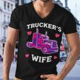 Trucker Truckers Wife Pink Truck Truck Driver Trucker Men V-Neck Tshirt