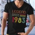 39 Year Old Gifts Legend Since 1983 39Th Birthday Retro Men V-Neck Tshirt