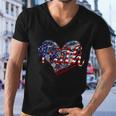 4Th Of July Christian Faith Heart Men V-Neck Tshirt