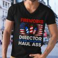 4Th Of July Men Fireworks Director If I Run You Run Funny Men V-Neck Tshirt