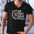 Aim Shoot Swear Repeat &8211 Archery Men V-Neck Tshirt