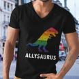 Ally Lgbt Pride Allysaurus Dinosaur Tshirt Men V-Neck Tshirt