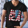 America Usa Flag Patriotic Independence Day 4Th Of July Meaningful Gift Men V-Neck Tshirt